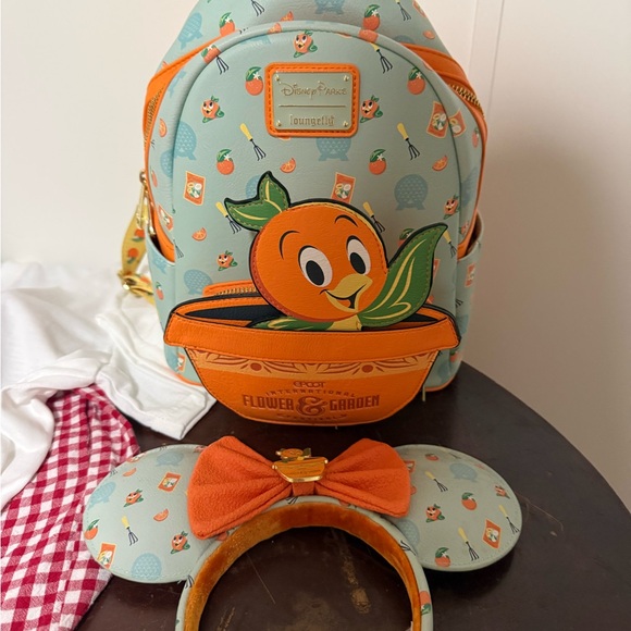 Loungefly Orange Bird Ears And Backpack - Picture 3 of 3